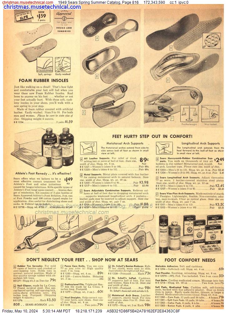 1949 Sears Spring Summer Catalog, Page 816