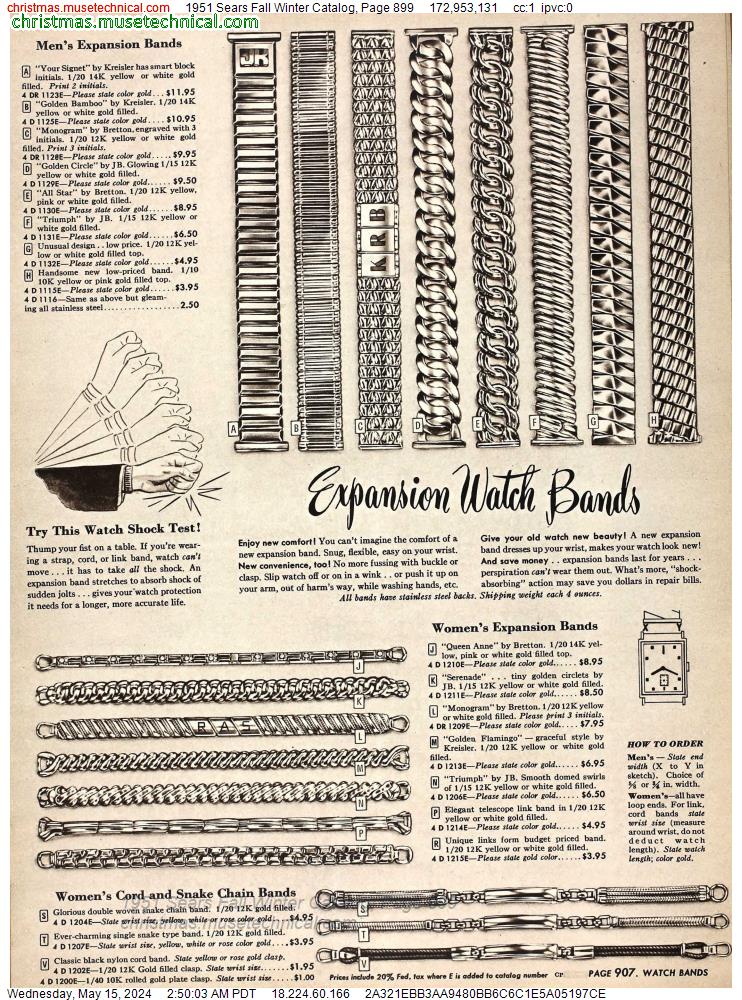 1951 Sears Fall Winter Catalog, Page 899