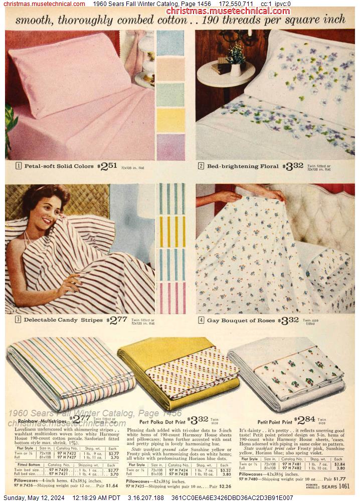 1960 Sears Fall Winter Catalog, Page 1456