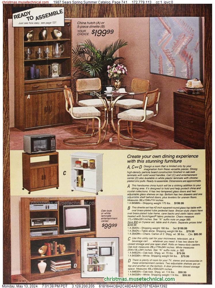1987 Sears Spring Summer Catalog, Page 741