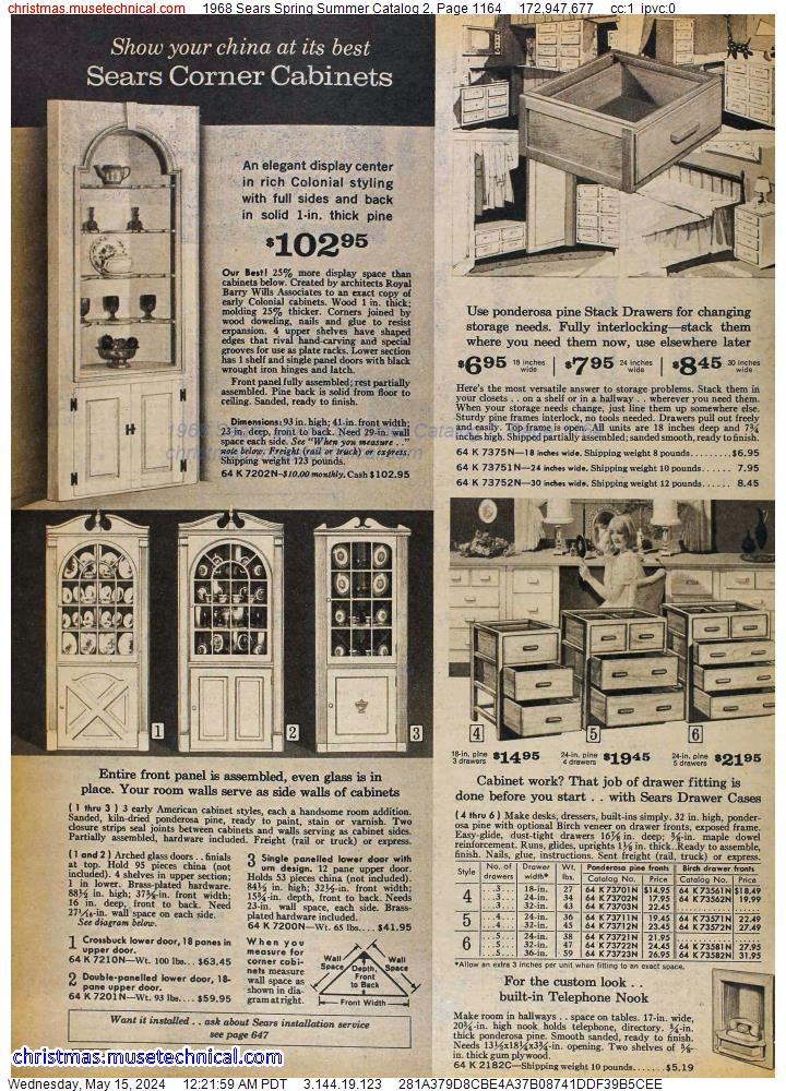 1968 Sears Spring Summer Catalog 2, Page 1164