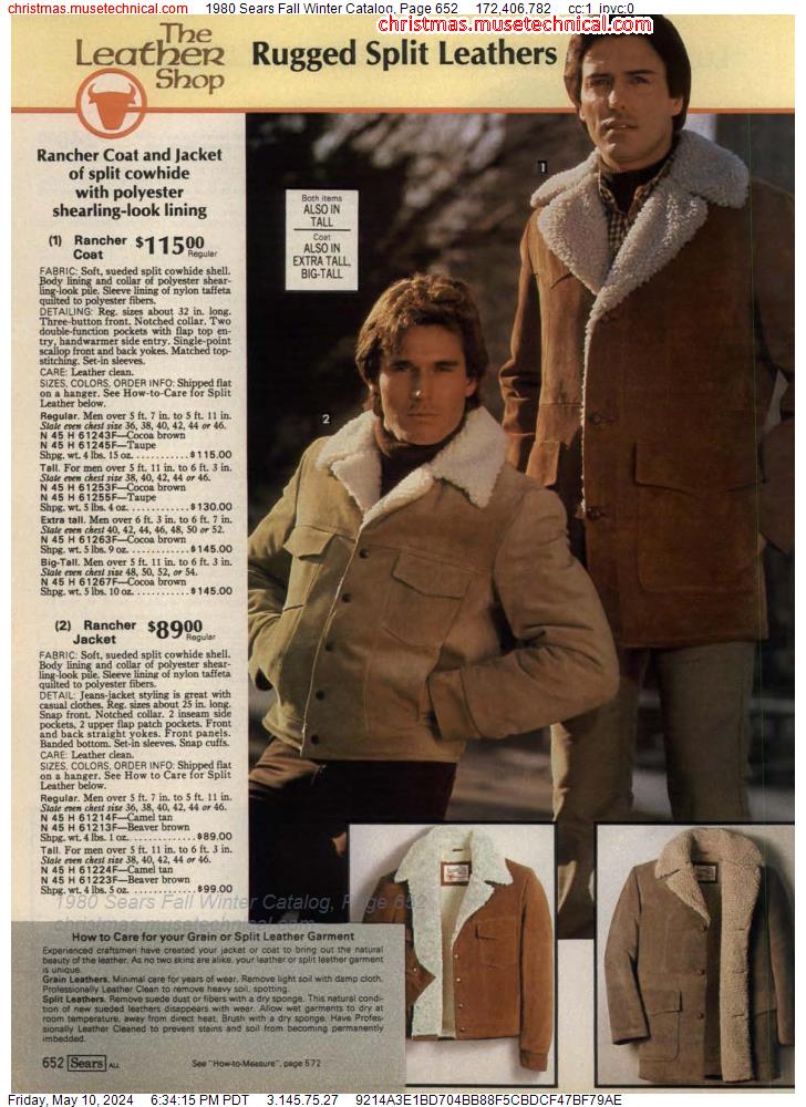1980 Sears Fall Winter Catalog, Page 652