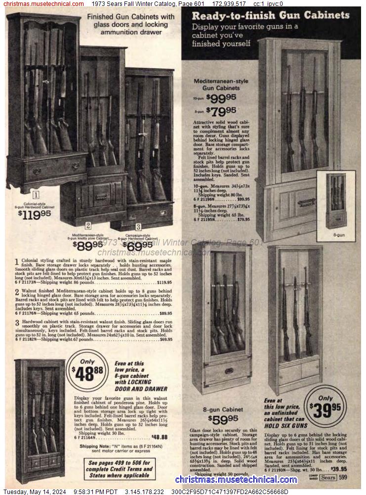 1973 Sears Fall Winter Catalog, Page 601