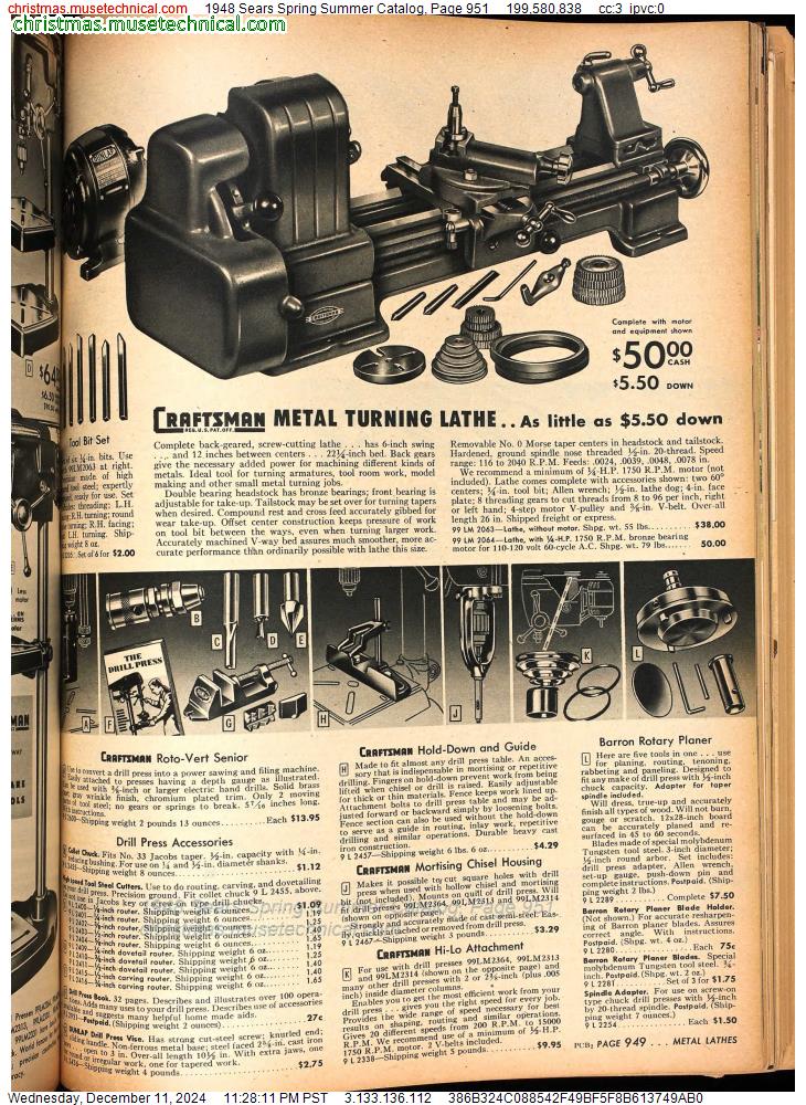 1948 Sears Spring Summer Catalog, Page 951