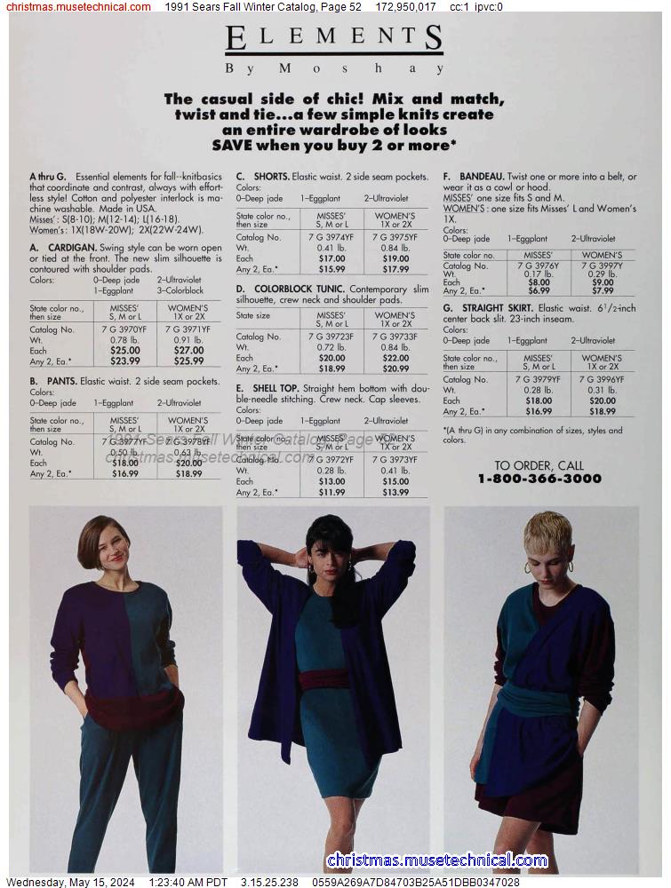 1991 Sears Fall Winter Catalog, Page 52