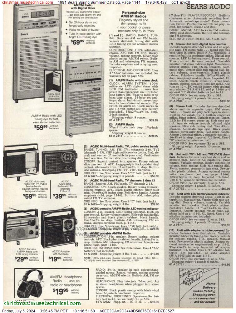 1981 Sears Spring Summer Catalog, Page 1144