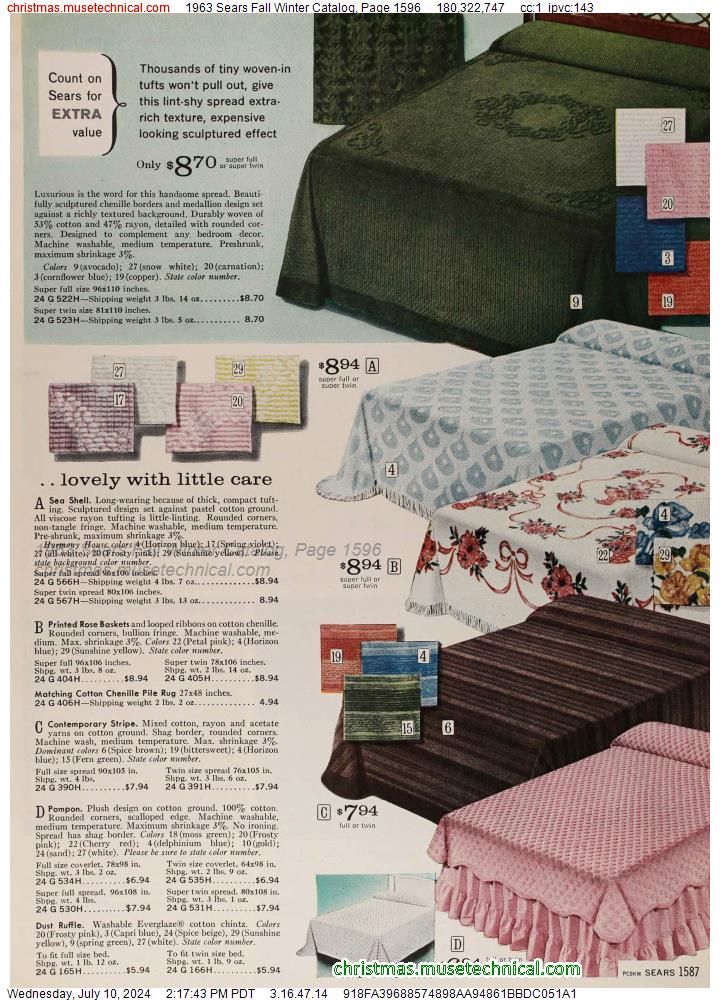 1963 Sears Fall Winter Catalog, Page 1596