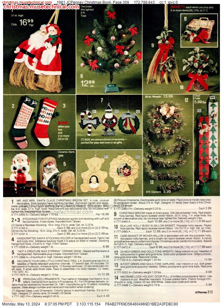 1981 JCPenney Christmas Book, Page 309