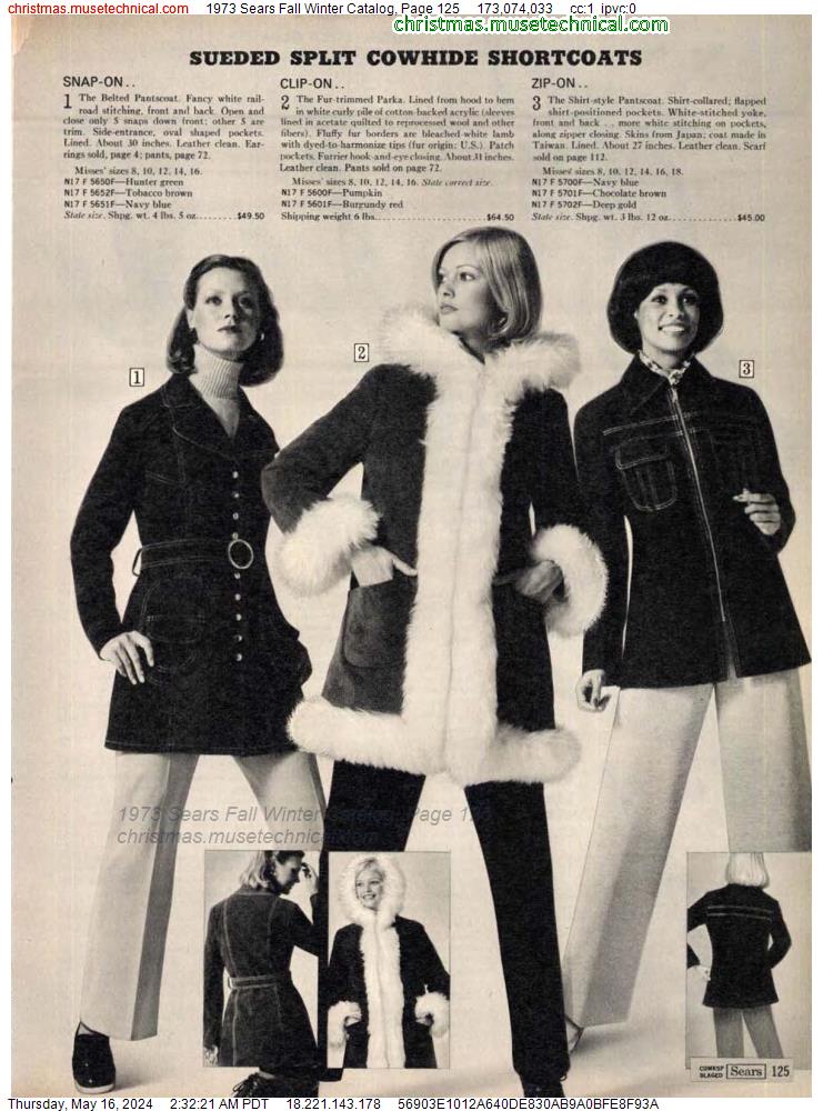 1973 Sears Fall Winter Catalog, Page 125