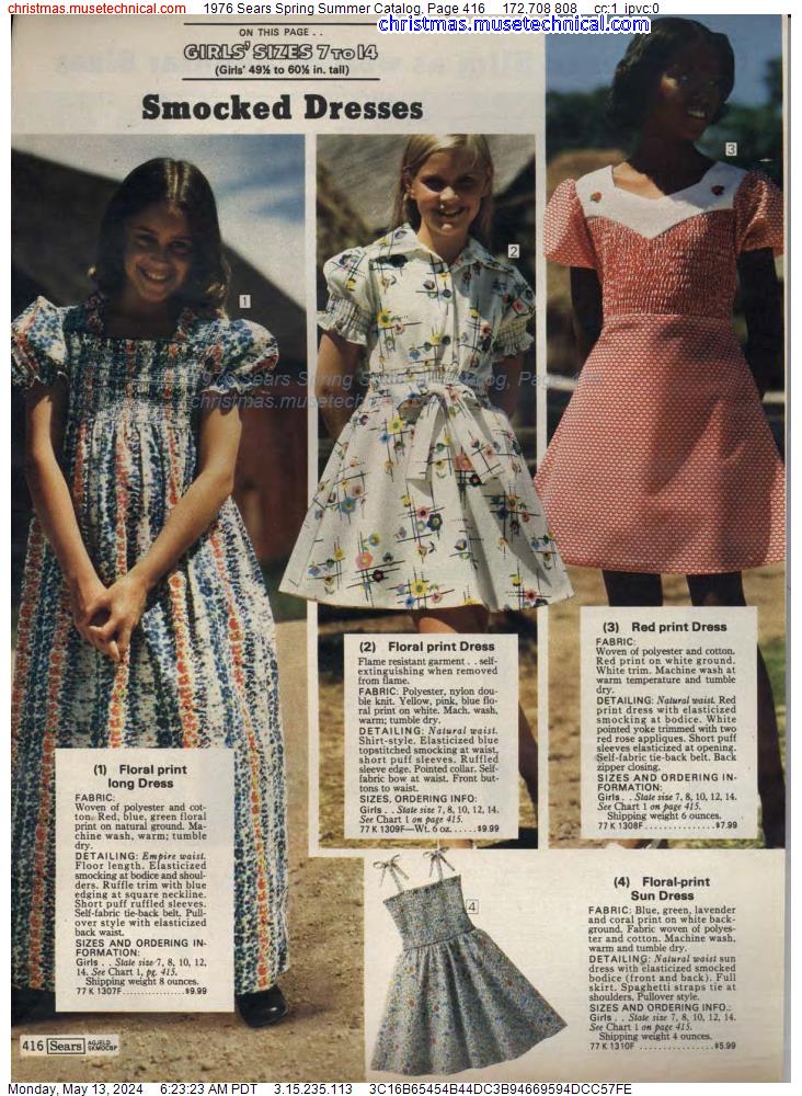1976 Sears Spring Summer Catalog, Page 416