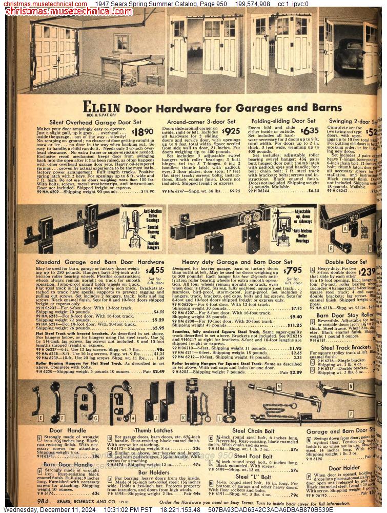 1947 Sears Spring Summer Catalog, Page 950