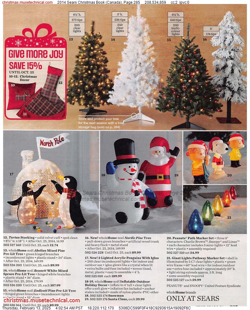 2014 Sears Christmas Book (Canada), Page 285