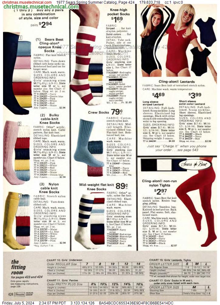 1977 Sears Spring Summer Catalog, Page 424