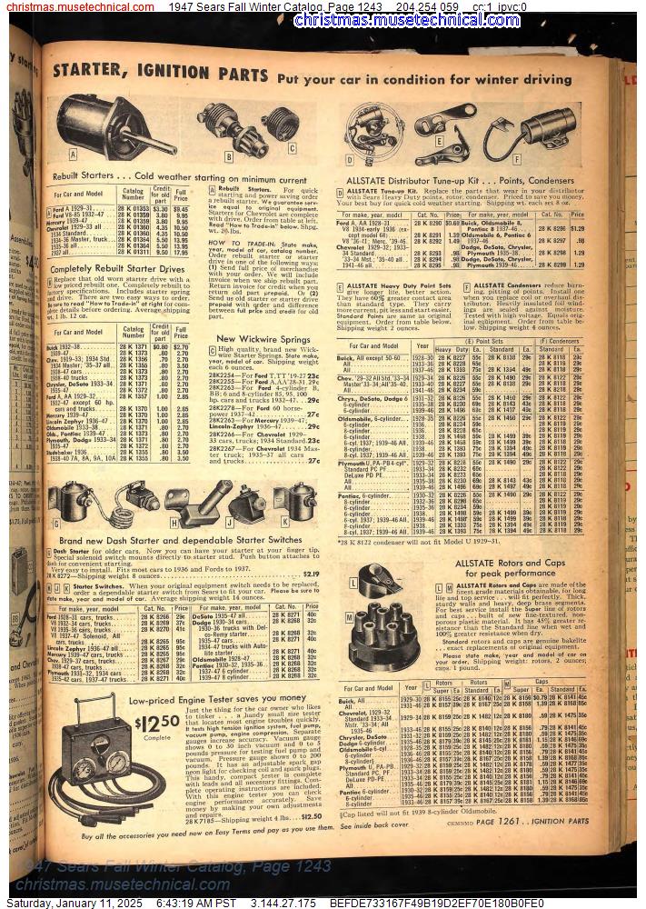 1947 Sears Fall Winter Catalog, Page 1243