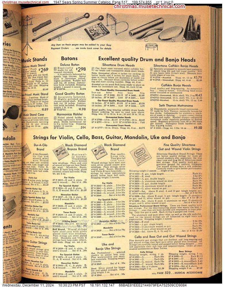 1947 Sears Spring Summer Catalog, Page 517