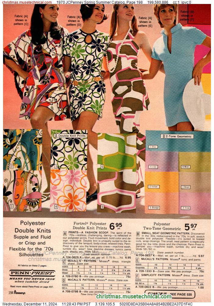 1970 JCPenney Spring Summer Catalog, Page 198