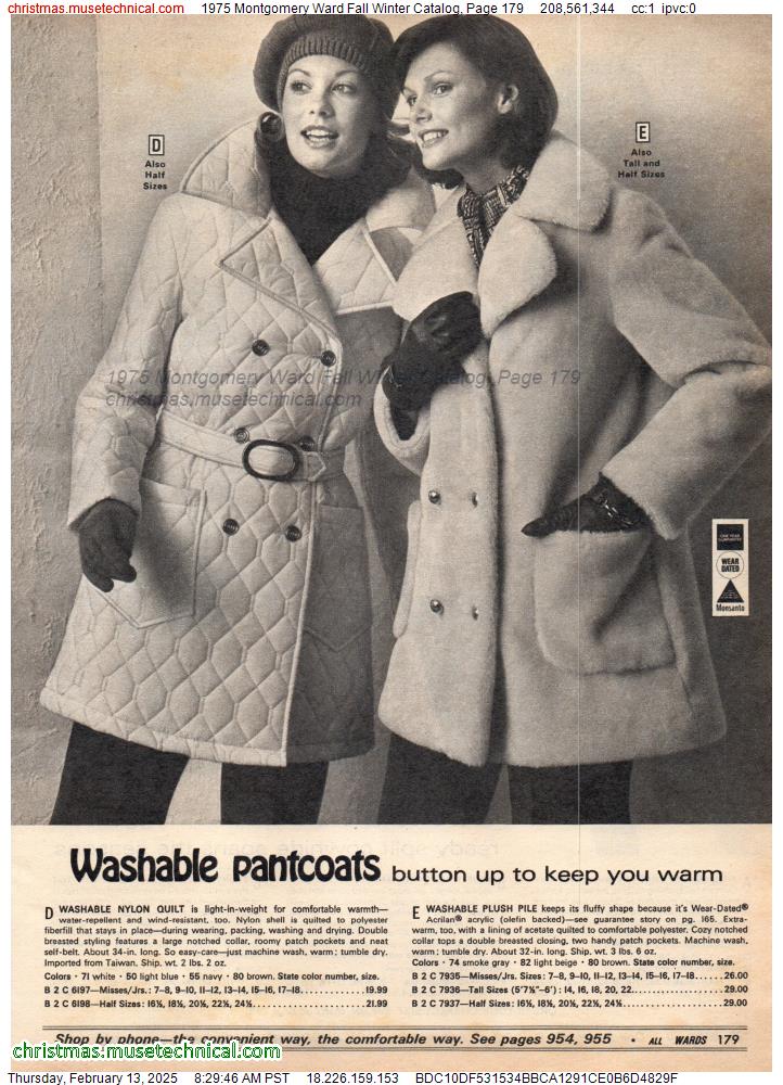 1975 Montgomery Ward Fall Winter Catalog, Page 179