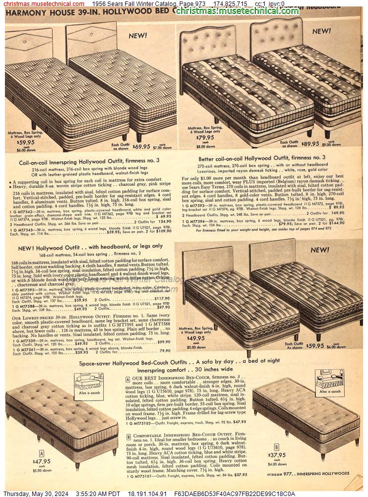1956 Sears Fall Winter Catalog, Page 973