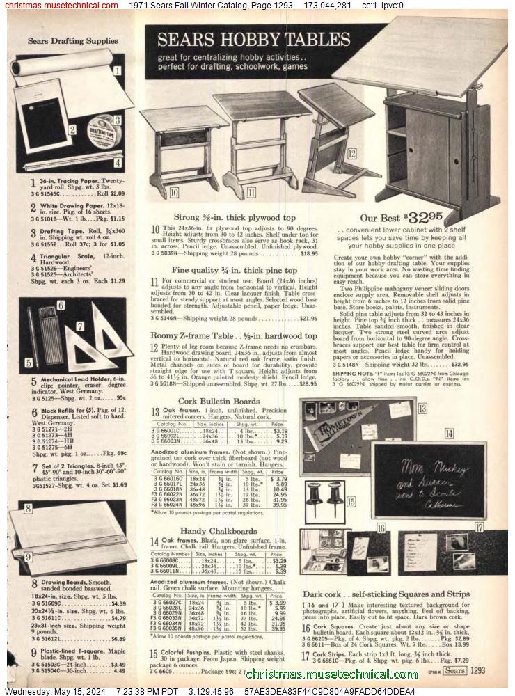1971 Sears Fall Winter Catalog, Page 1293