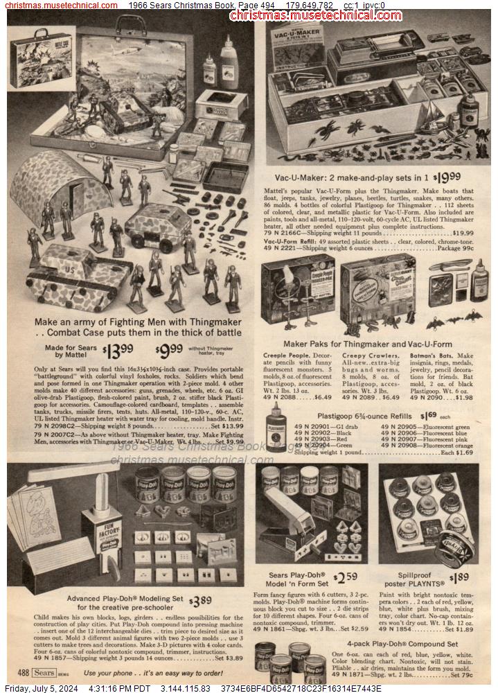 1966 Sears Christmas Book, Page 494
