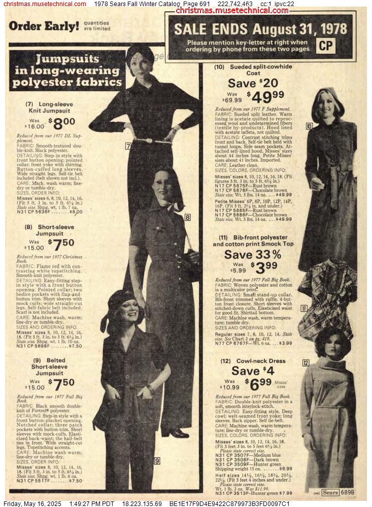 1978 Sears Fall Winter Catalog, Page 691