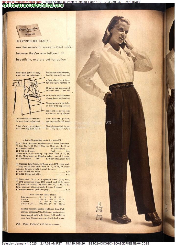 1946 Sears Fall Winter Catalog, Page 130