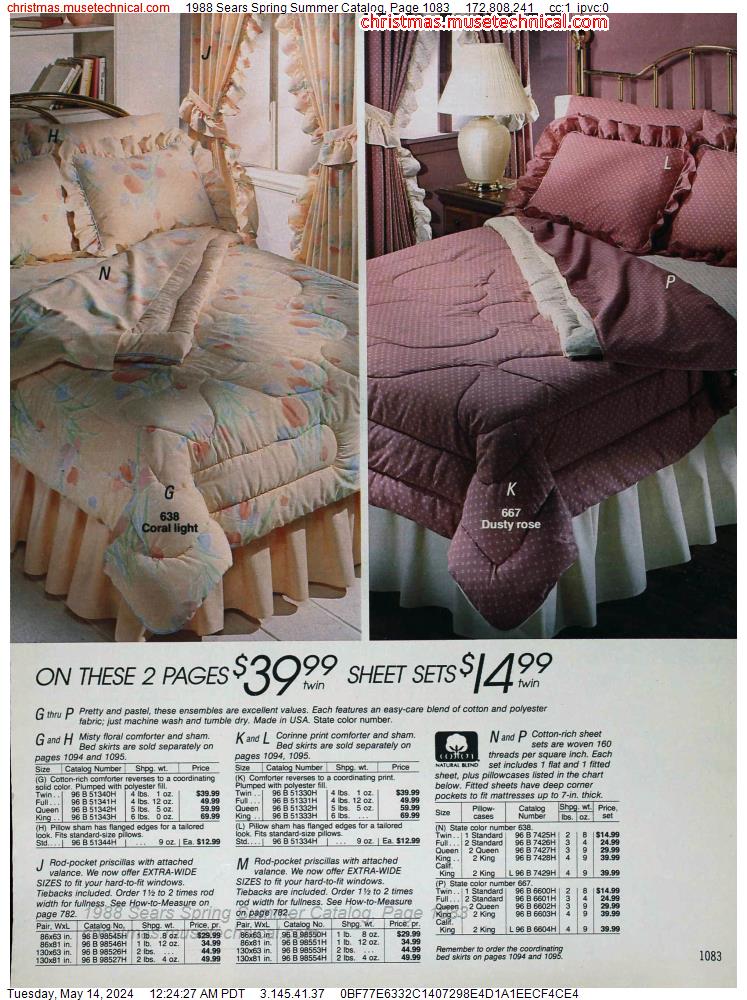 1988 Sears Spring Summer Catalog, Page 1083