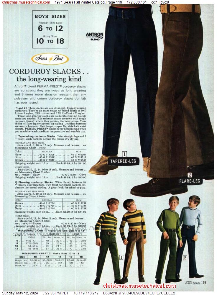 1971 Sears Fall Winter Catalog, Page 119