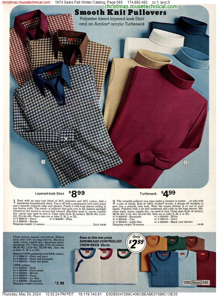 1974 Sears Fall Winter Catalog, Page 565