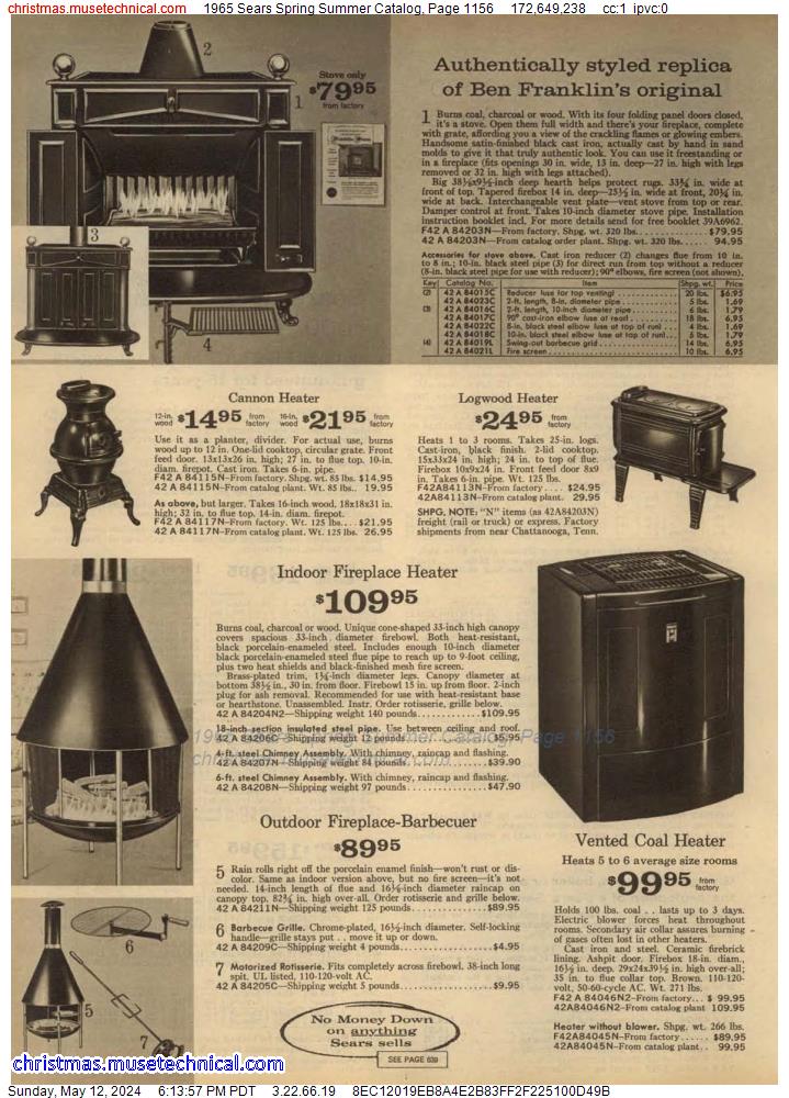 1965 Sears Spring Summer Catalog, Page 1156