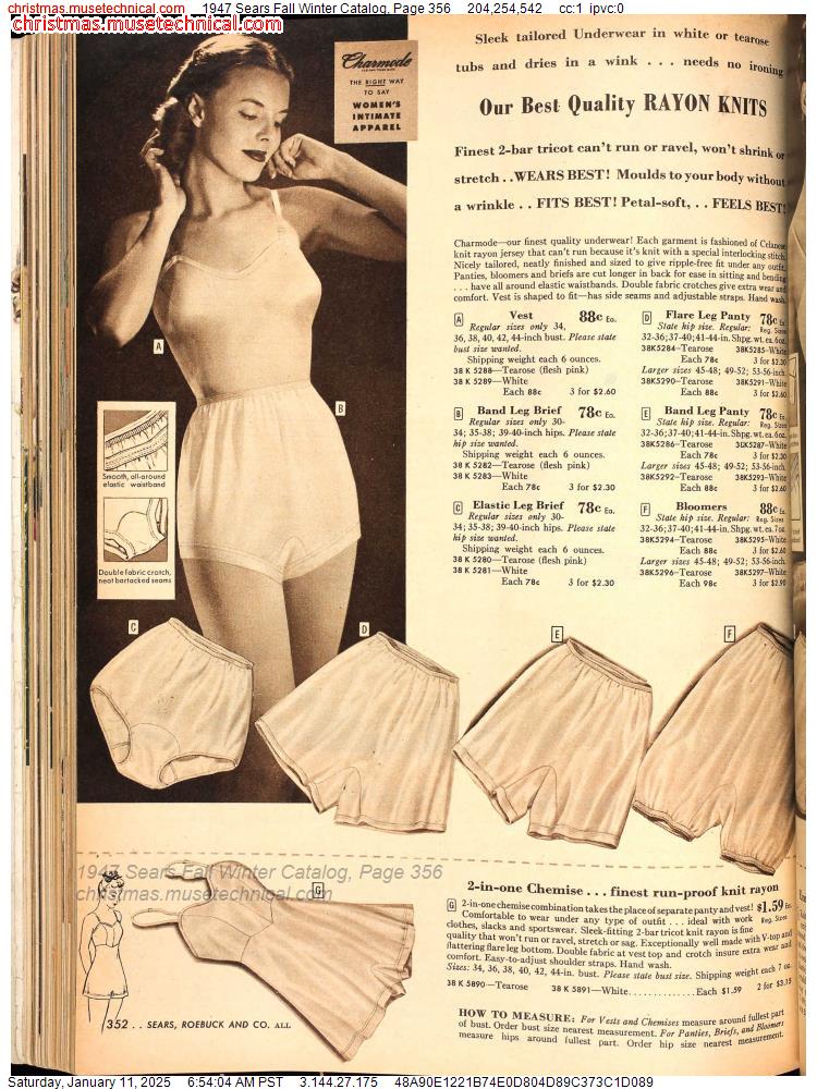 1947 Sears Fall Winter Catalog, Page 356