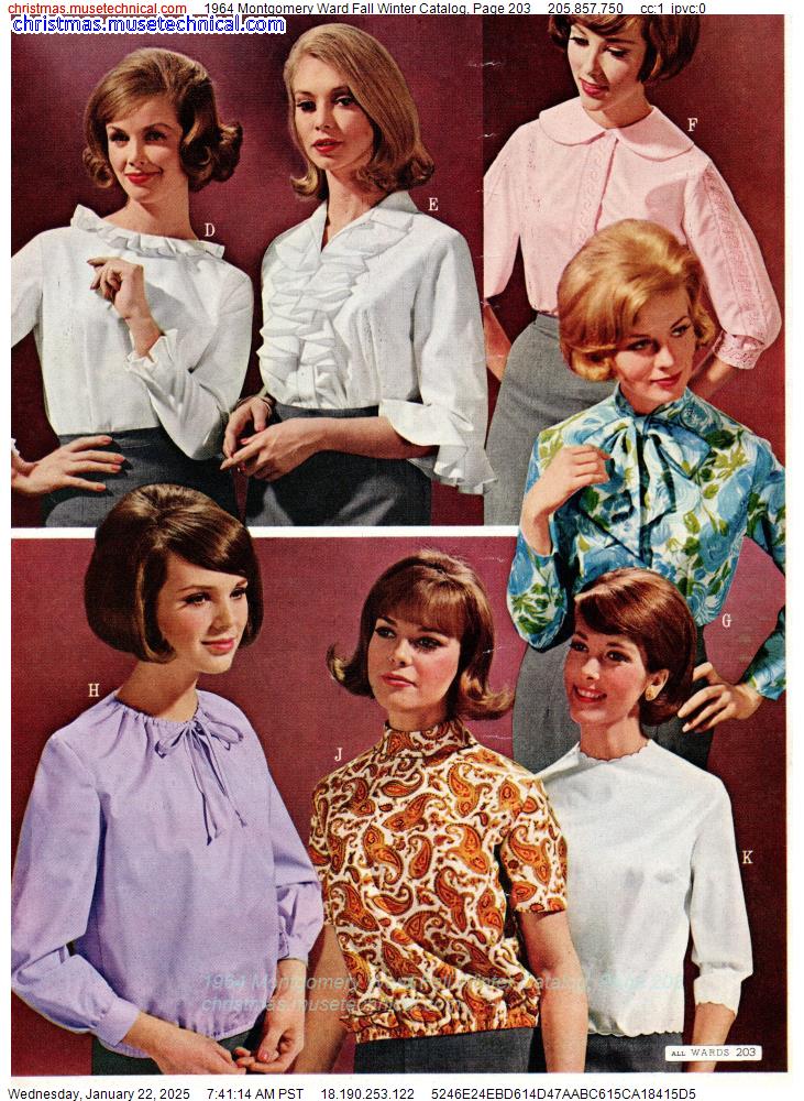 1964 Montgomery Ward Fall Winter Catalog, Page 203