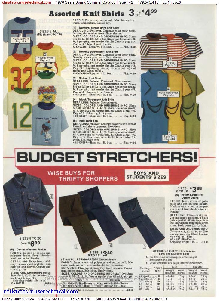 1976 Sears Spring Summer Catalog, Page 442