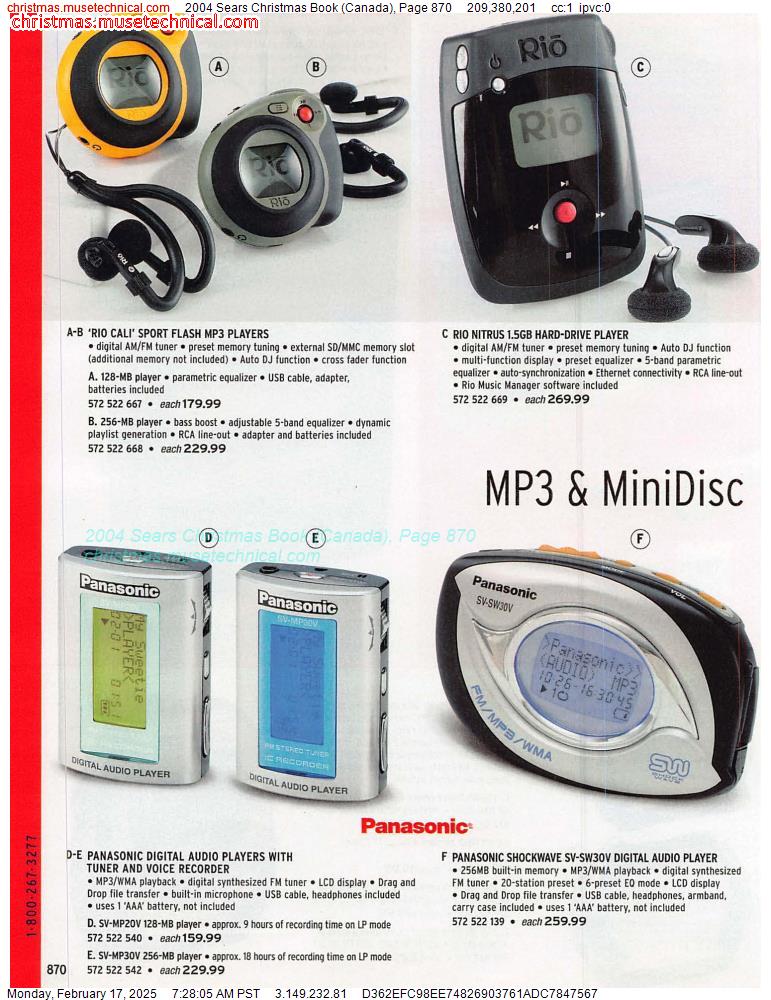 2004 Sears Christmas Book (Canada), Page 870