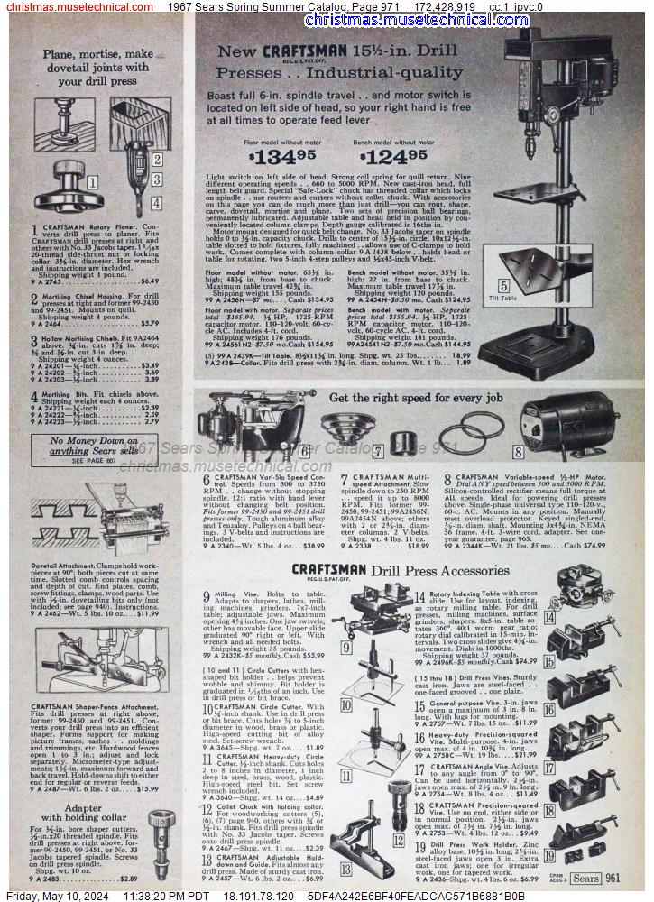 1967 Sears Spring Summer Catalog, Page 971