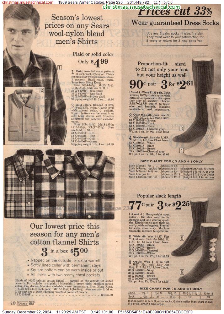 1969 Sears Winter Catalog, Page 230