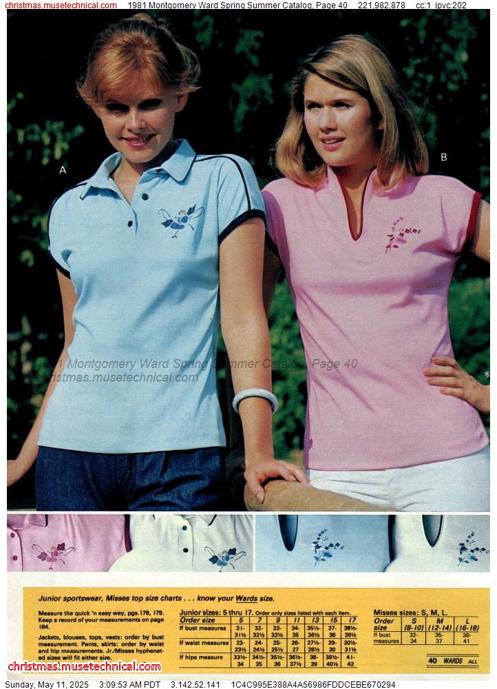 1981 Montgomery Ward Spring Summer Catalog, Page 40
