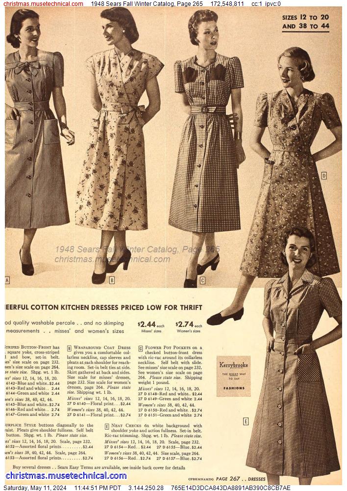 1948 Sears Fall Winter Catalog, Page 265