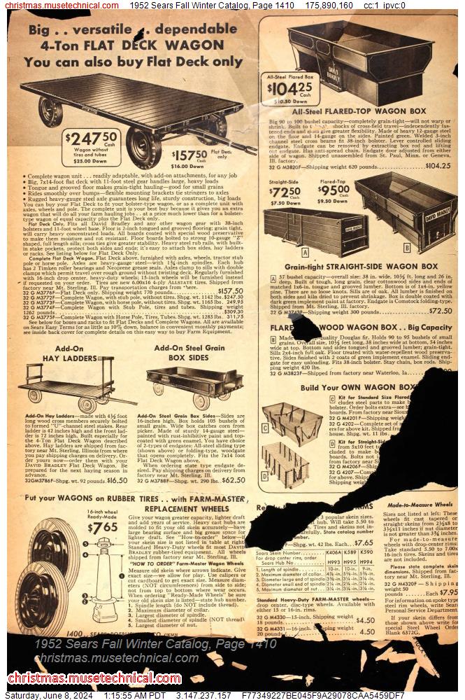 1952 Sears Fall Winter Catalog, Page 1410