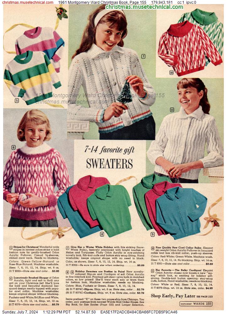 1961 Montgomery Ward Christmas Book, Page 155