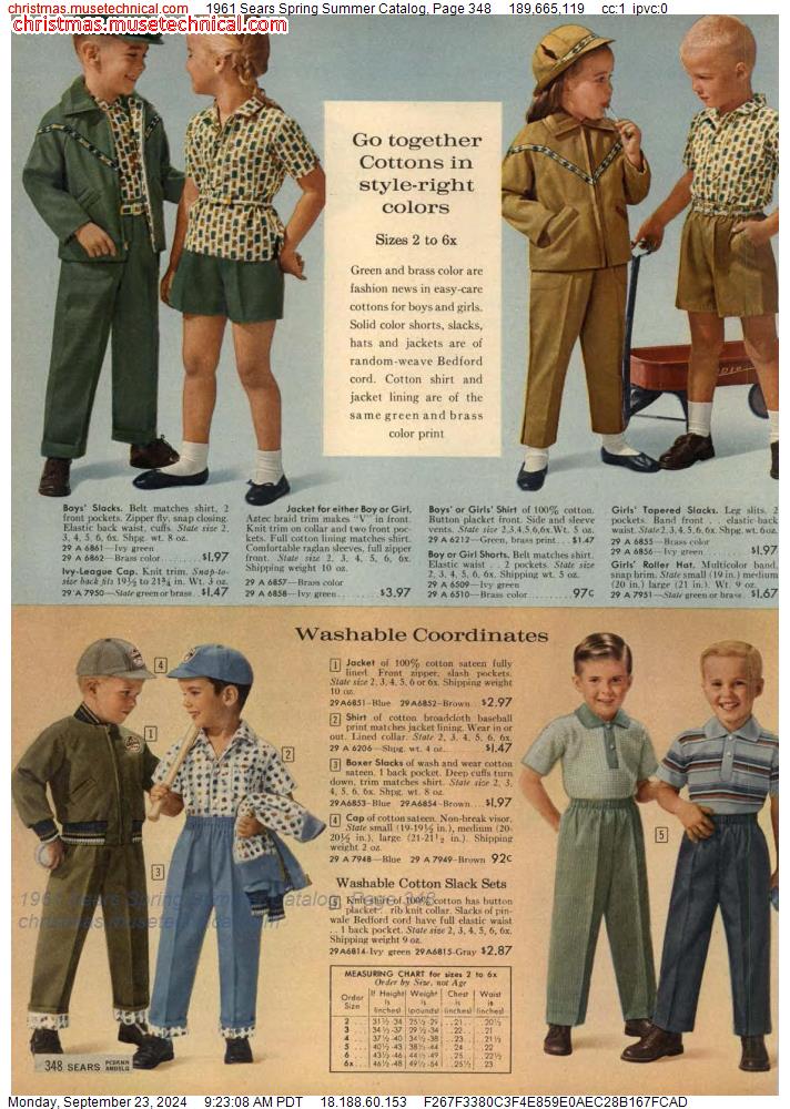 1961 Sears Spring Summer Catalog, Page 348 - Catalogs & Wishbooks