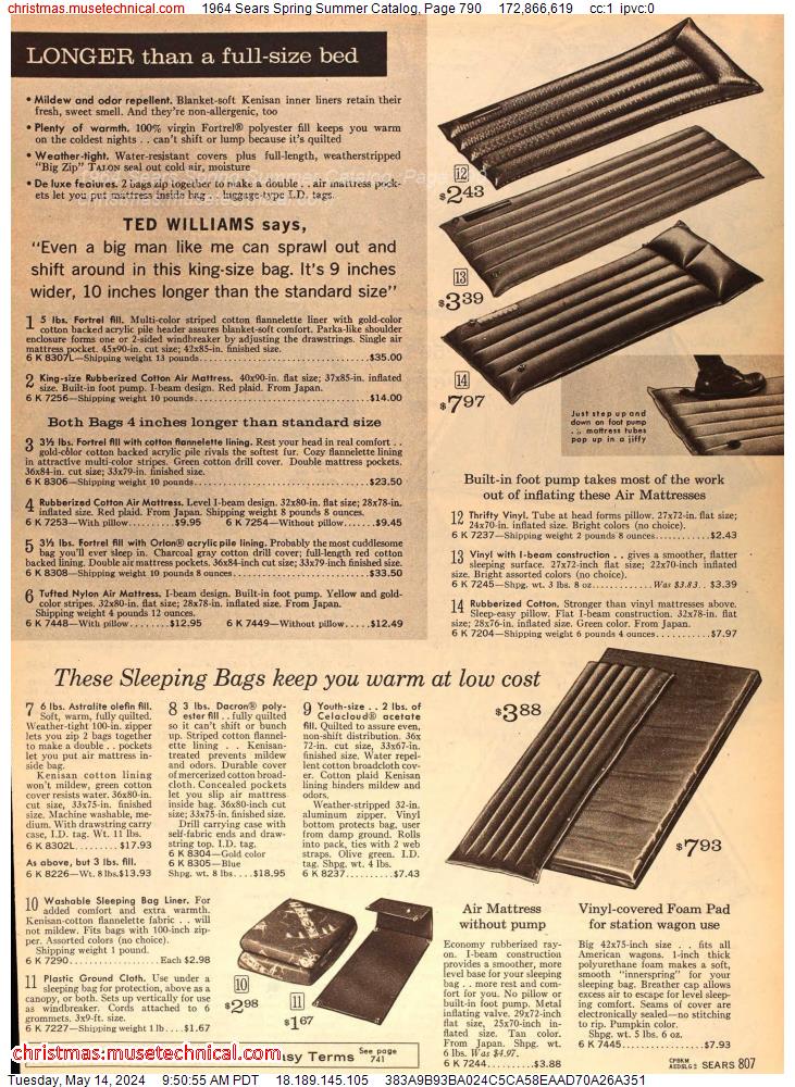 1964 Sears Spring Summer Catalog, Page 790
