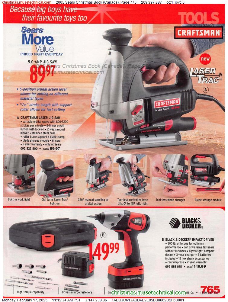 2005 Sears Christmas Book (Canada), Page 775