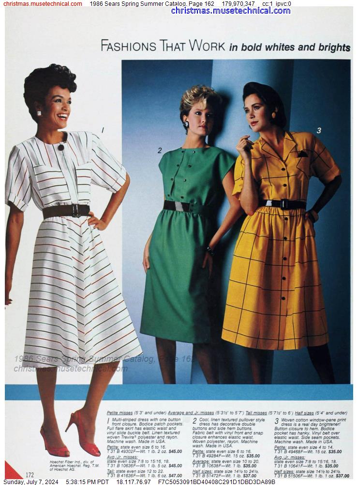 1986 Sears Spring Summer Catalog, Page 162