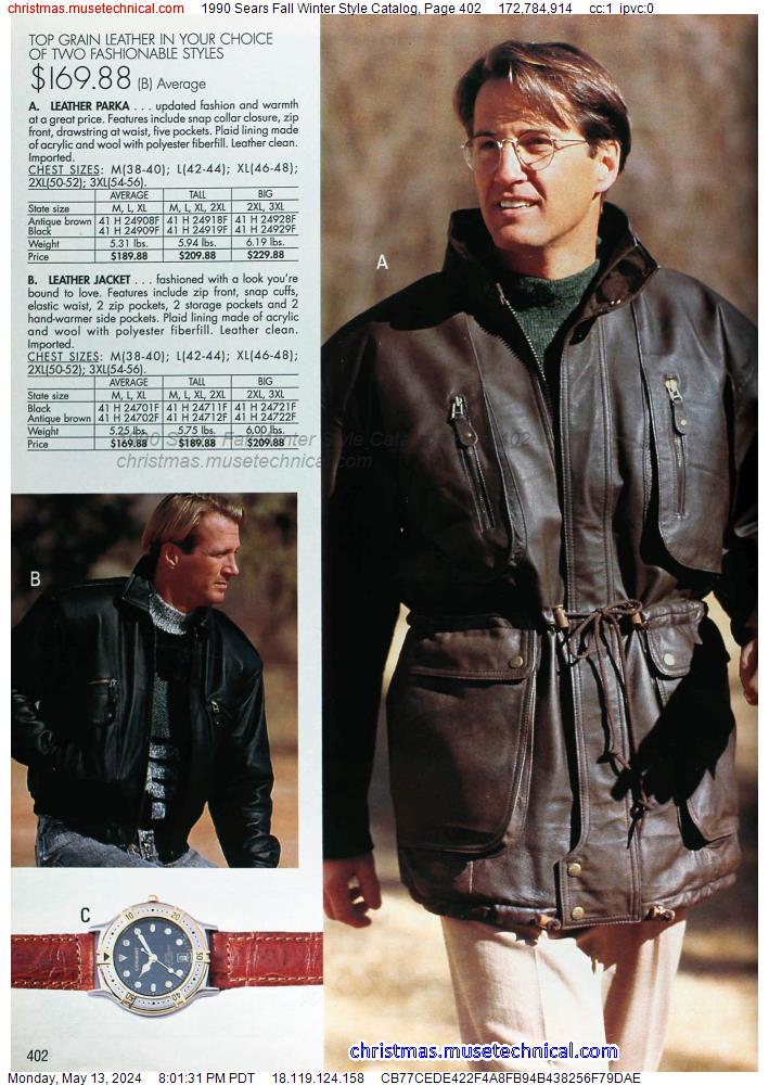 1990 Sears Fall Winter Style Catalog, Page 402