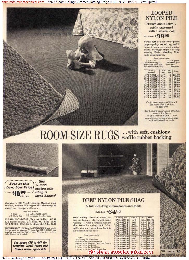 1971 Sears Spring Summer Catalog, Page 935
