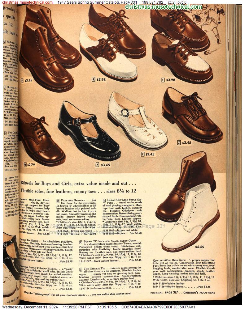 1947 Sears Spring Summer Catalog, Page 331