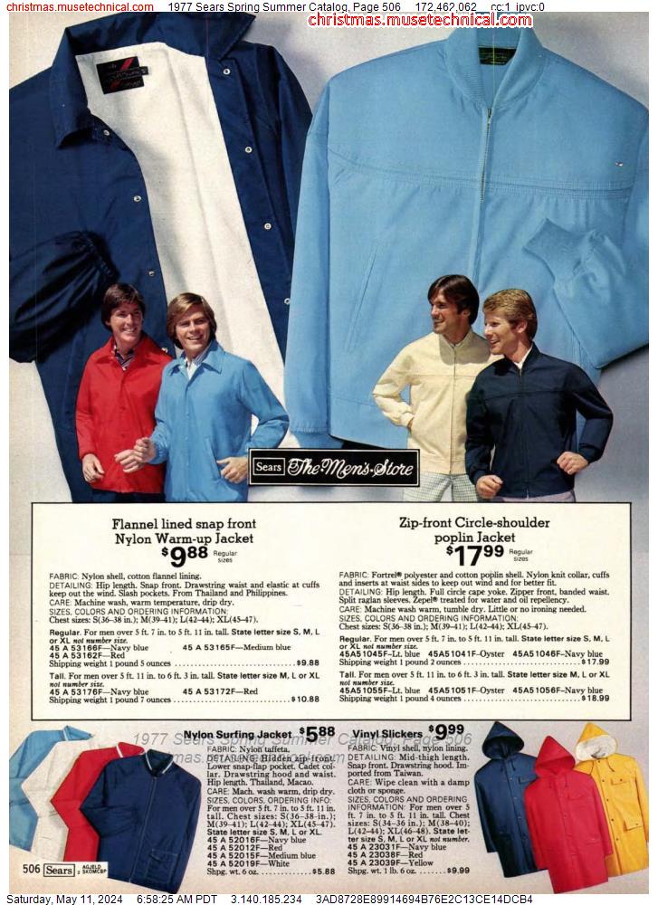 1977 Sears Spring Summer Catalog, Page 506