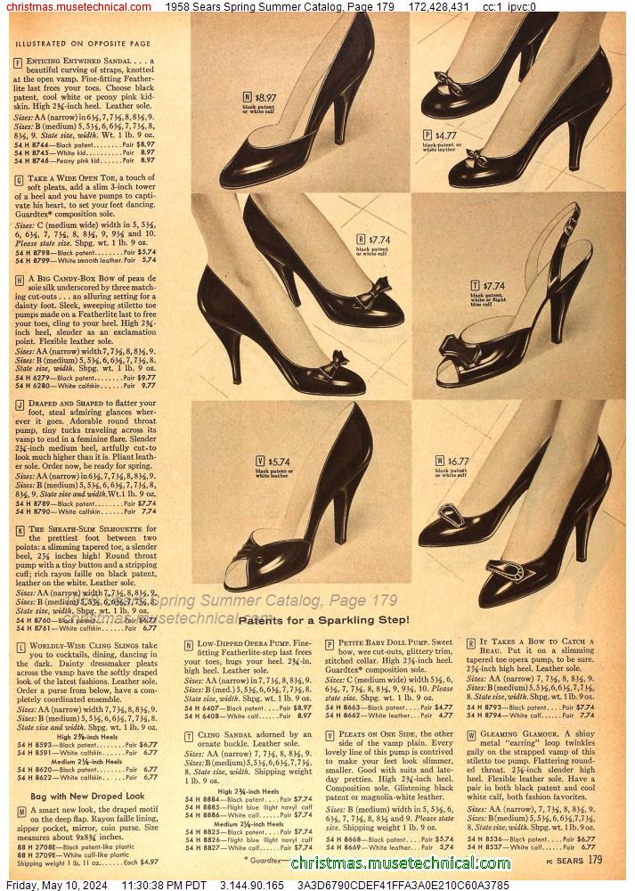 1958 Sears Spring Summer Catalog, Page 179