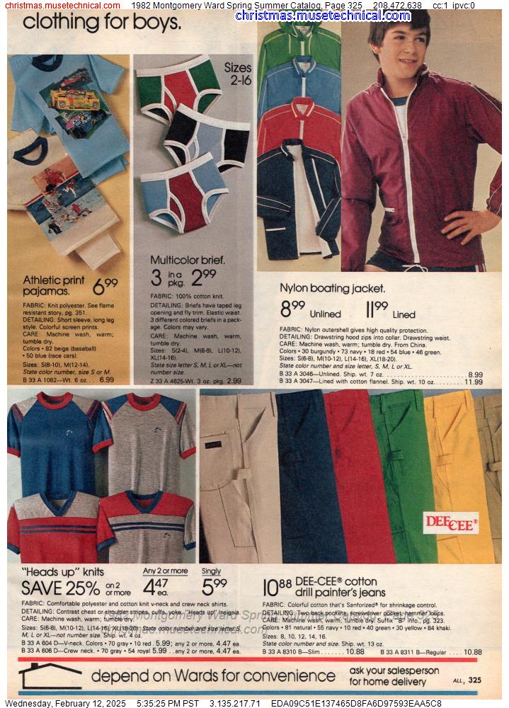 1982 Montgomery Ward Spring Summer Catalog, Page 325